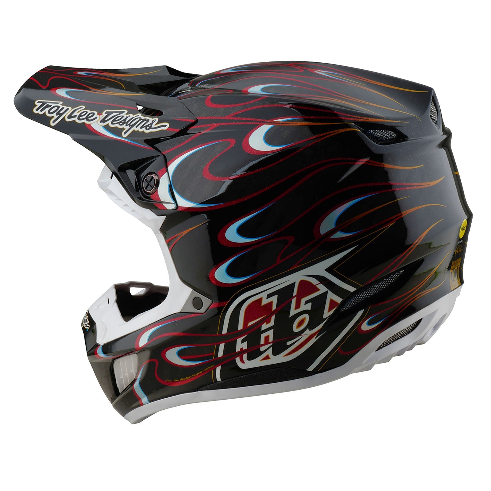 Casco Troy Lee Designs SE5 Carbono MIPS Torched Negro/Rojo Motocross Enduro Superior