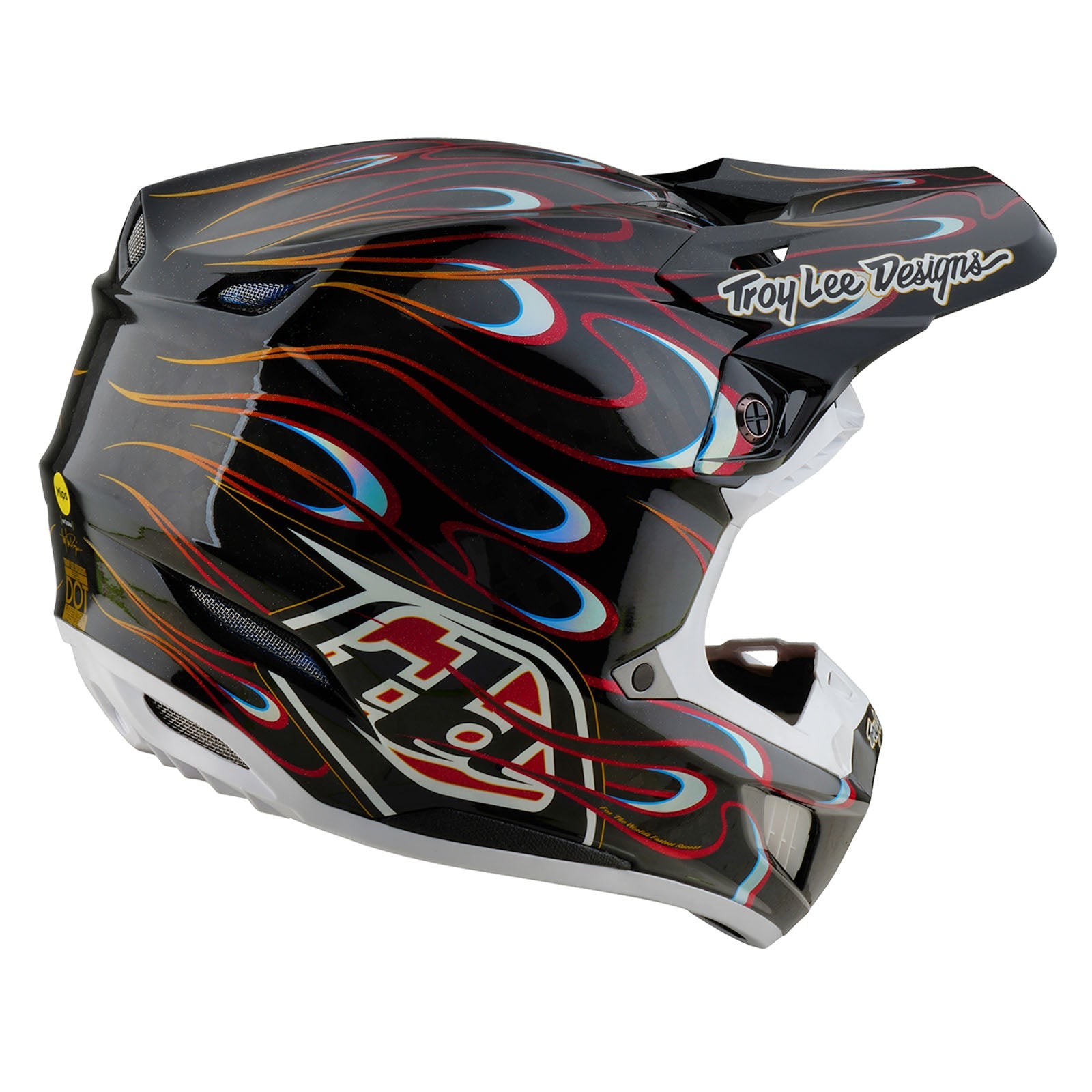Casco Troy Lee Designs SE5 Carbono MIPS Torched Negro/Rojo Motocross Enduro Superior
