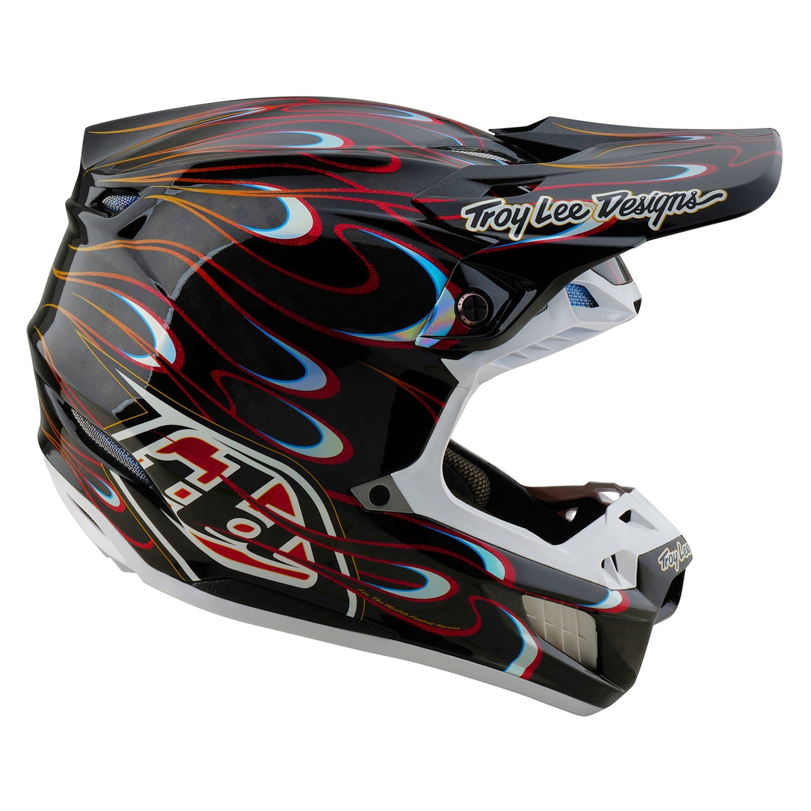 Casco Troy Lee Designs SE5 Carbono MIPS Torched Negro/Rojo Motocross Enduro Superior