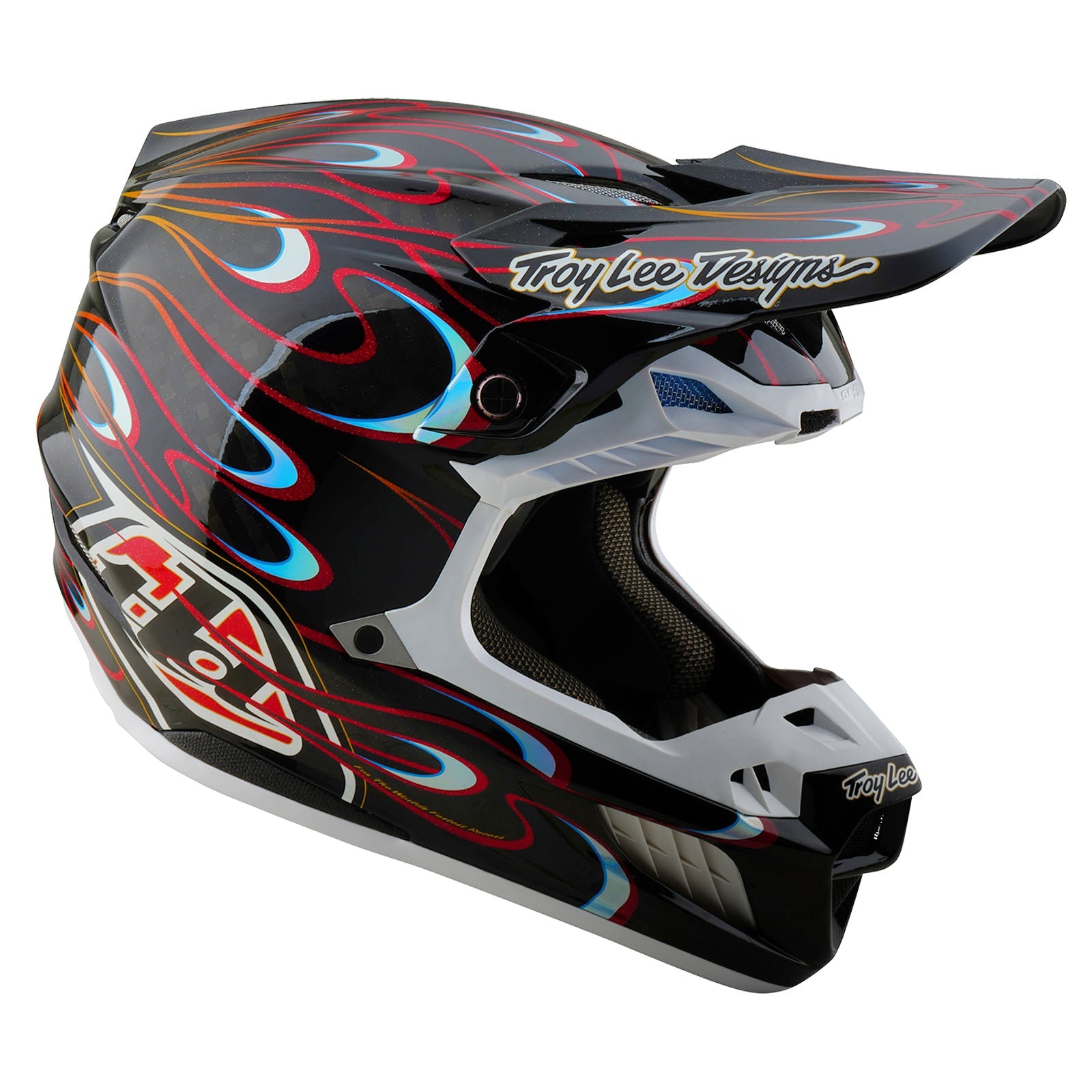 Casco Troy Lee Designs SE5 Carbono MIPS Torched Negro/Rojo Motocross Enduro Superior