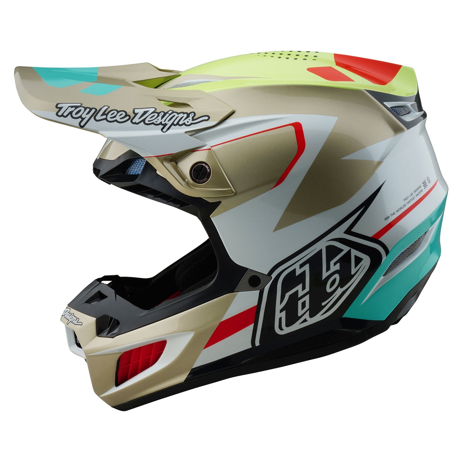 Casco Troy Lee Designs SE5 Composite MIPS Blanco Óptico Motocross Enduro Premium