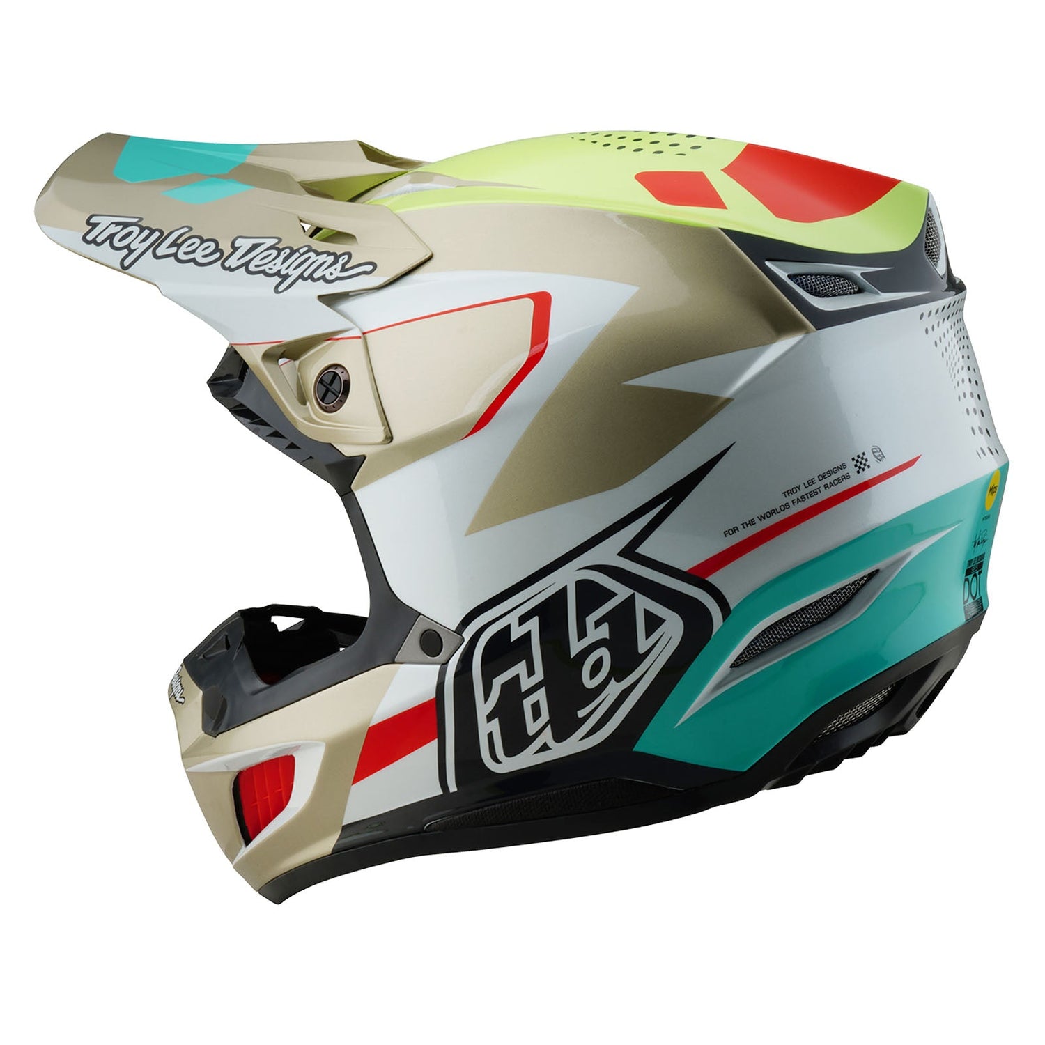 Casco Troy Lee Designs SE5 Composite MIPS Blanco Óptico Motocross Enduro Premium