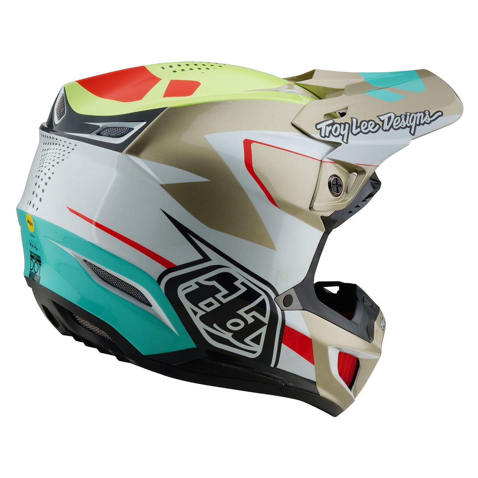 Casco Troy Lee Designs SE5 Composite MIPS Blanco Óptico Motocross Enduro Premium