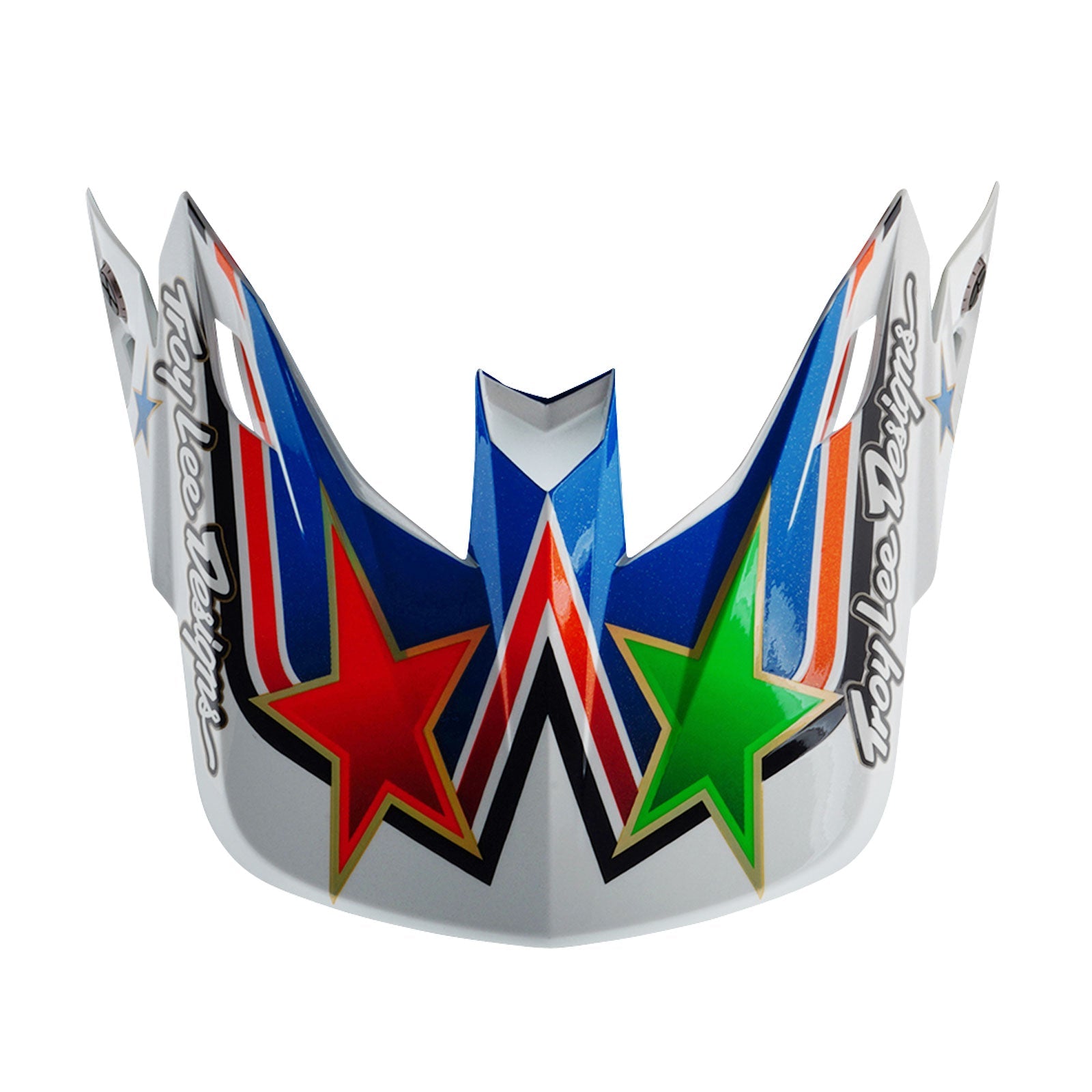 Casco Troy Lee Designs SE5 Composite MIPS Rays Blanco/Azul Motocross Enduro Profesional