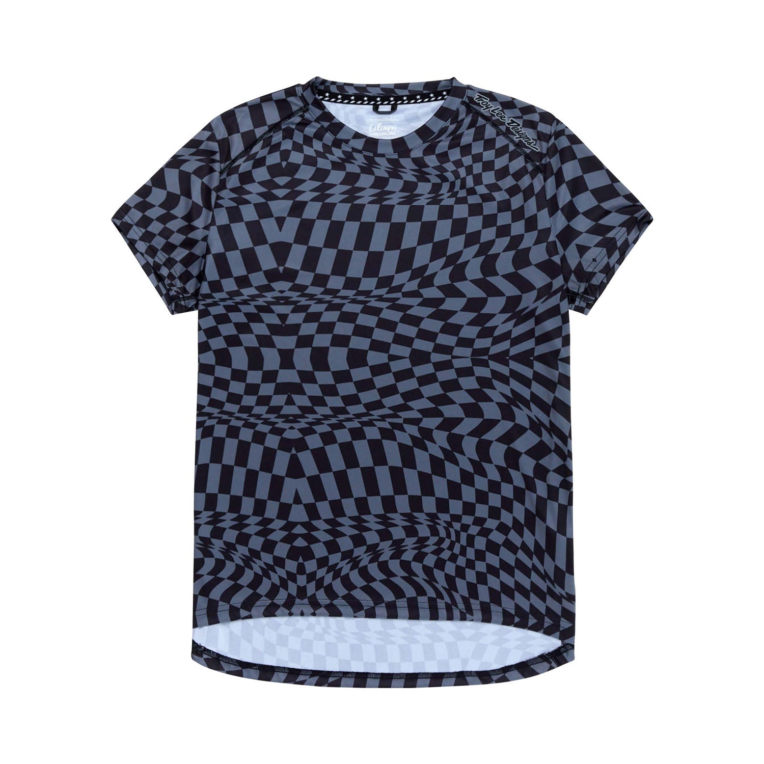 Maillot Ciclismo Lilium Mujer Manga Corta Troy Lee Designs Negro Cuadros