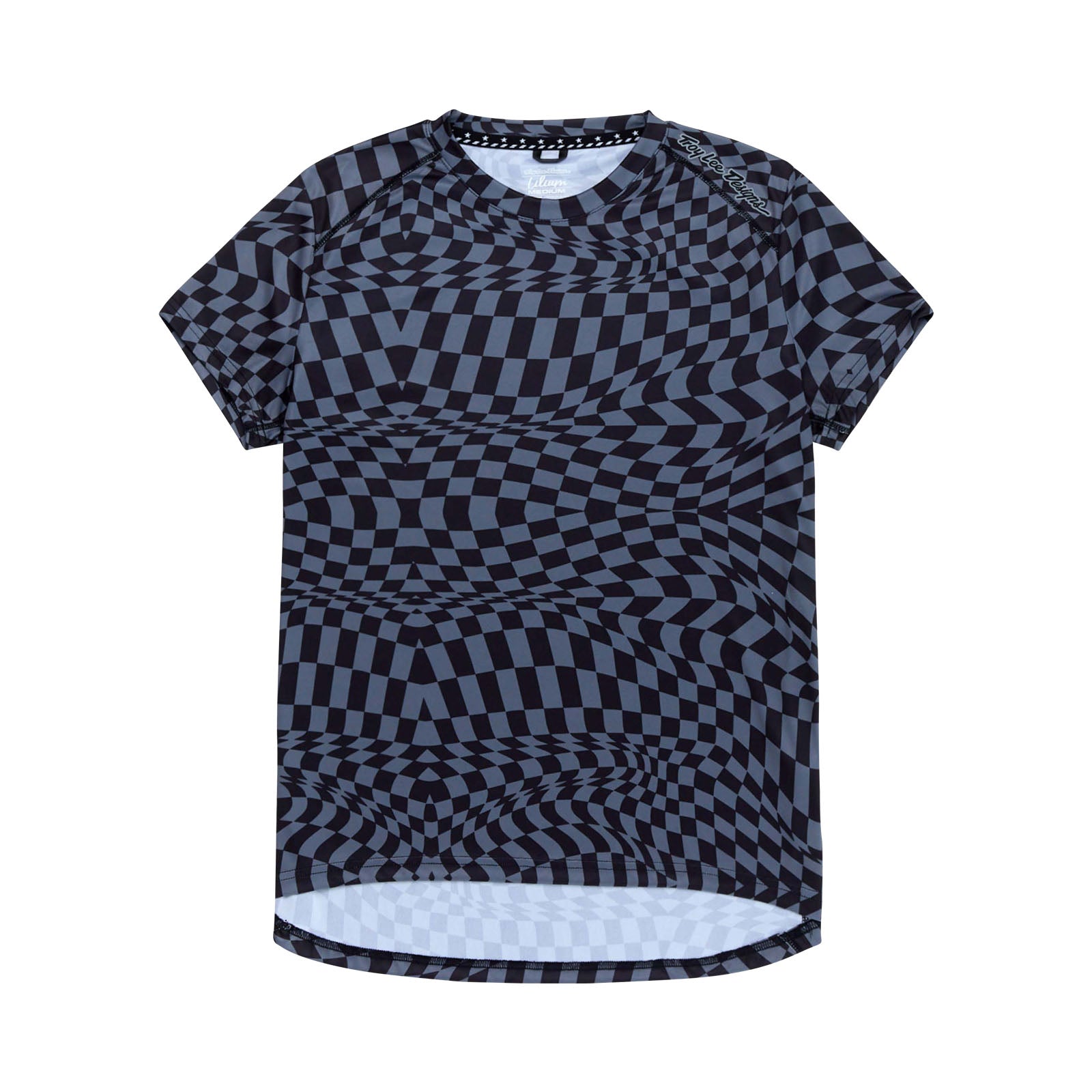 Maillot Ciclismo Lilium Mujer Manga Corta Troy Lee Designs Negro Cuadros